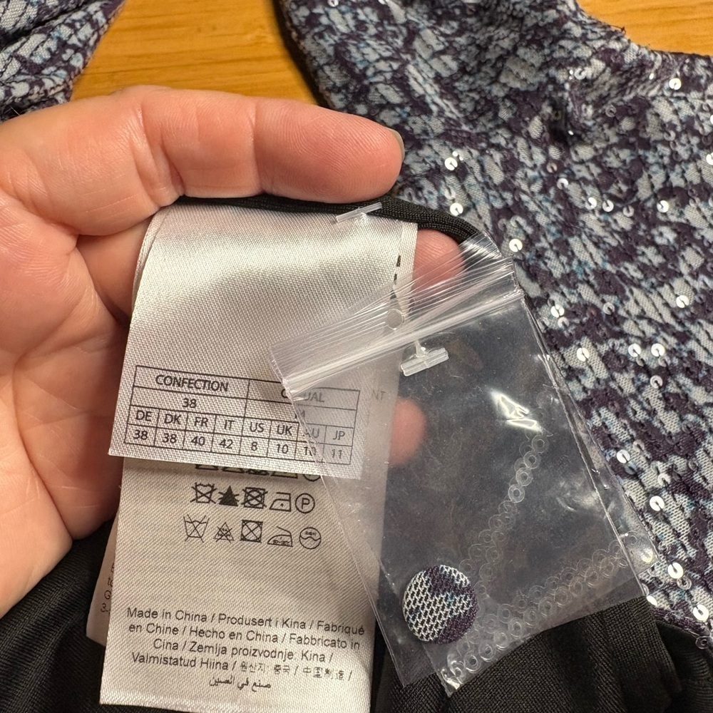 NWOT ROTATE Birger Christensen- Mini Sequin Dress. Size 8 - Picture 10 of 11
